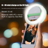 XJ-06 Universal Mobile Phone LED Selfie Lamp Ring Light Portable Ring Light Enhancing Photography For Iphone For Smartphone