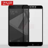 ZNP Full Screen Protective Tempered Glass For Xiaomi Redmi Note 4X Redmi 4X 9H Protector Film For Redmi Note 4X glass Full cover