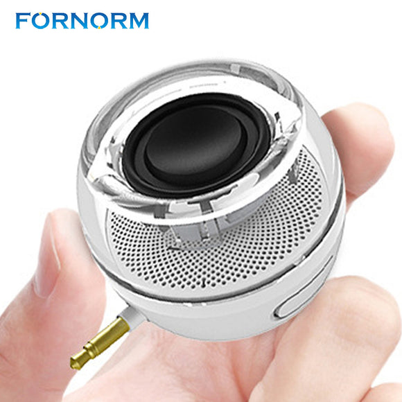 Mini Smartphone 3.5mm Aux Speaker Rechargeable Compact Loudspeaker Powerful Clear Bass Plug And Play for iPhone iPad