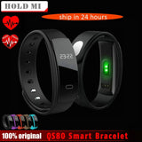 Hold Mi QS80 Bluetooth Smart Band Bracelet Wristband Heart Rate and Blood Pressure Sleep Monitoring for IOS Android Smartphone