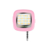 Powstro Rechargeable LED Light Spotlight Selfie 16 Fill-in Light LED Flash 3.5mm Jack for Samsung Iphone Smartphone