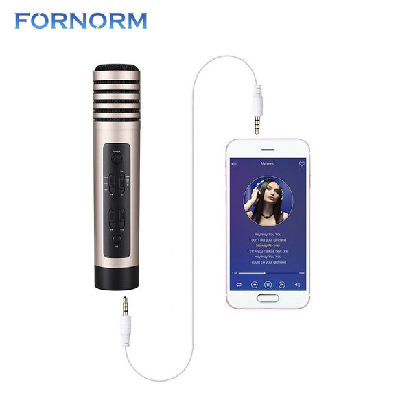 FORNORM Karaoke Microphone Wireless Microphone Bluetooth Speaker Stand Portable Handheld Microphone For Car Smartphone Speaker