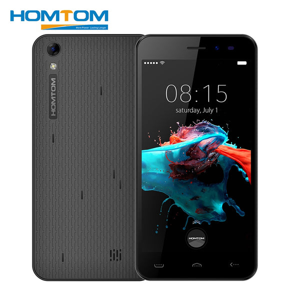 Homtom HT16 Smartphone 5.0 Inch 1GB RAM 8GB ROM Android 6.0 Quad Core 1280x720 MT6580 3000mAh 8.0MP Dual Sim Unlock Mobile Phone