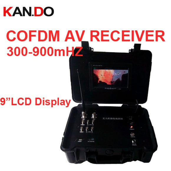 drone transmission COFDM av transceiver portable suitcase video receiver Image transmission receiver 300-900mhz millitary TX