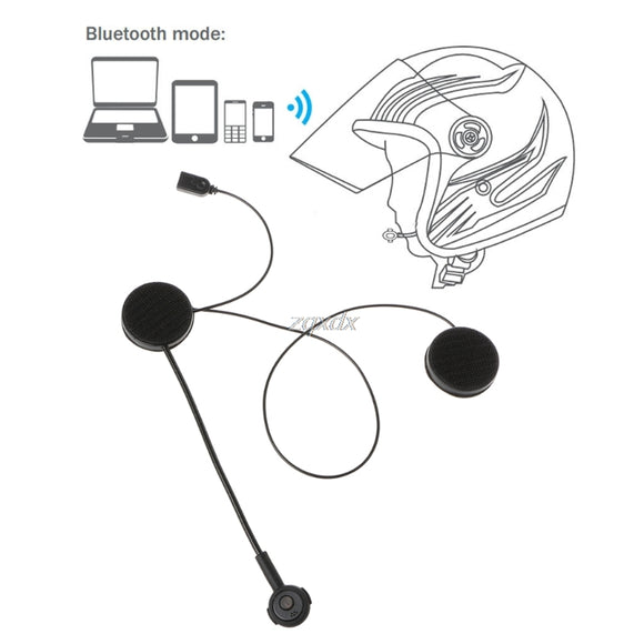 Motorcycle Helmet Bluetooth Wireless Intercom Headset Earphone Speaker For Smartphone Z07 Drop ship