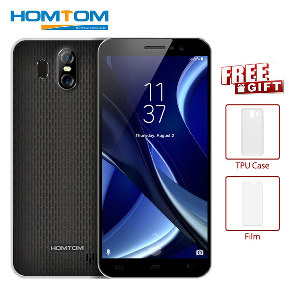 Original HOMTOM S16 3G Smartphone 5.5 inch 2GB+16GB Mobile Phone Android 7.0 MTK6580 Quad-core 1.3GHz 13.0MP 3000mAh Cellphone