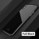 Magnetic Adsorption Flip Case for iPhone X 8 Plus 7 Plus Tempered Glass Back Cover Luxury Metal Bumpers for iPhone 7 8 Hard Case