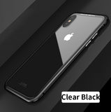 Magnetic Adsorption Flip Case for iPhone X 8 Plus 7 Plus Tempered Glass Back Cover Luxury Metal Bumpers for iPhone 7 8 Hard Case