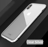 Magnetic Adsorption Flip Case for iPhone X 8 Plus 7 Plus Tempered Glass Back Cover Luxury Metal Bumpers for iPhone 7 8 Hard Case