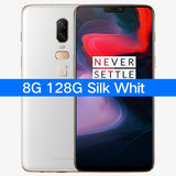 Oneplus 6 Mobile Phone 6GB/8GB RAM 64GB/128GB/256GB ROM 6.28" NFC Dual Camrea 20+16MP Snapdragon 845 Octa Core Android 8.1