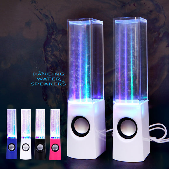 Colorful LED Dancing Water Fountain Light Show Sound Speaker for Laptops Smartphone iPhone iPad