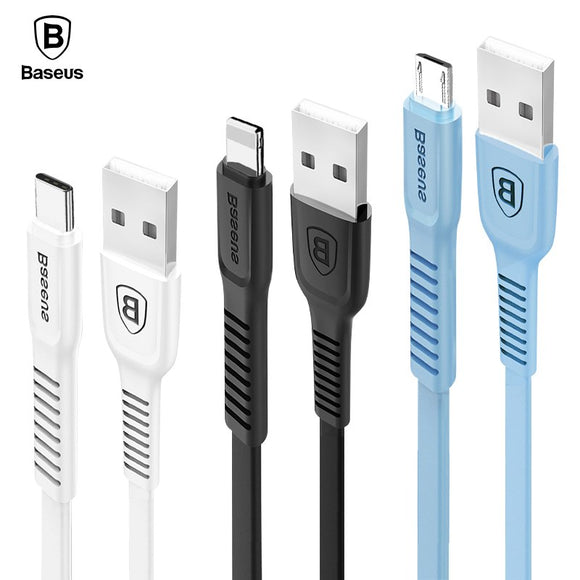 Baseus USB Cable Data Charging Charger Wire Cord Type-c Cable Type C Micro USB Cable Mobile Phone Cable For iPhone X 8 7 6 iPad