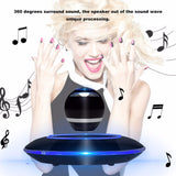 Unique Design Wireless Bluetooth Levitating Speaker 360 Degrees Surround Sound LED Light Floating Speaker for Smartphones