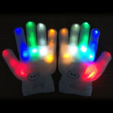 New Kids Fingertip LED Gloves Rainbow Flash Light Glow Stick Gloves Mittens