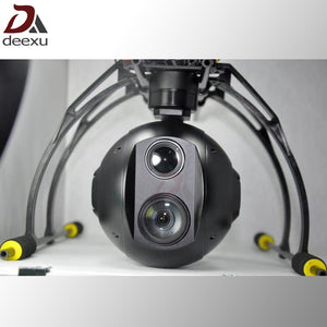 Unmanned aircraft UAV Drone infrared thermal imaging camera and 30x zoom HD video camera with 3 axis gimbal stabilizer