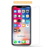 9H tempered glass For iphone X 8 4s 5 5s 5c SE 6 6s plus 7 plus screen protector protective guard film case cover+clean kits