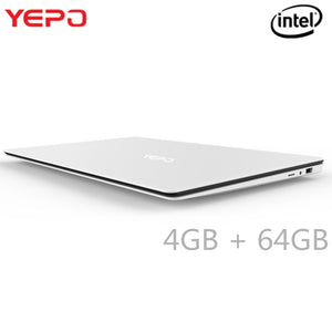 YEPO 15.6 Inch Laptop Z8350 Quad Core Laptop 4GB RAM 64GB Matte Screen Bluetooth 4.0 1.3MP Front Camera HD Notebook