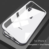 Essager Ultra Magnetic Adsorption Phone Case For iPhone X 10 8 7 6 6S S Plus Coque Luxury Metal Magnet Back Glass Cover Fundas