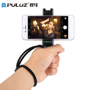 PULUZ Handheld Grip Holder Live Broadcast Selfie Rig Stabilizer ABS Tripod Adapter Mount with Cold Shoe Base For Smartphones