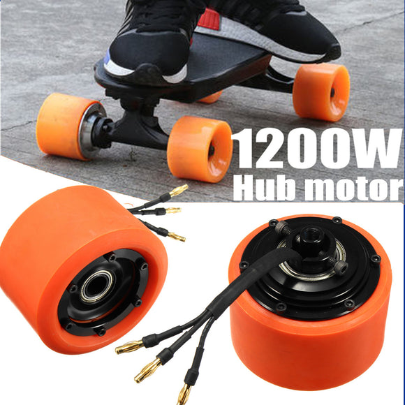 1200W Orange Hub Motor For DIY Electric Long Board Skate Board 3.3