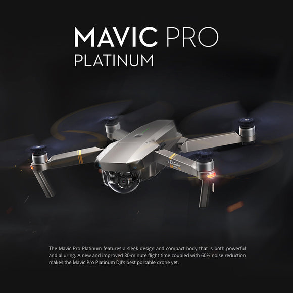 Original DJI Mavic Pro Platinum Foldable Obstacle Avoidance Drone FPV RC Quadcopter with 4K Camera OcuSync Live View System