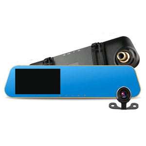 4.3 Inch Full HD 1080P 140 Degrees Car Vehicle DVR Rear View Mirror With Dual Lens Camera Night Vision Dash Cam Recorder