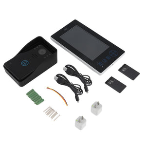 7 Inch Wireless Video DoorPhone Camera Intercom DoorBell night vision And Touch Key Cam Door Bell