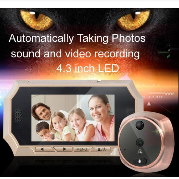 4.3 inch Lcd digital Door Camera Doorbell peephole Door viewer eye Home Security Camera Cam door bell 3X Zoom