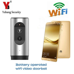 Yobang Security 720P Video Door Phone Intercom Wifi Doorbell Home Security Night Vision cam wifi video door phone with battery