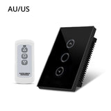 Wireless Remote Control Touch Sensor LED light Dimmer 110V 220V Dimmable Wall Switch EU US UK AU Standard lamp Bulb light Switch