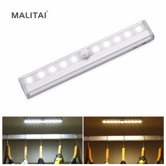 Wireless PIR Motion Sensor light Switch Battery Power LED Rigid Bar light For Closet Wardrobe Cabinet Stairs Hallway